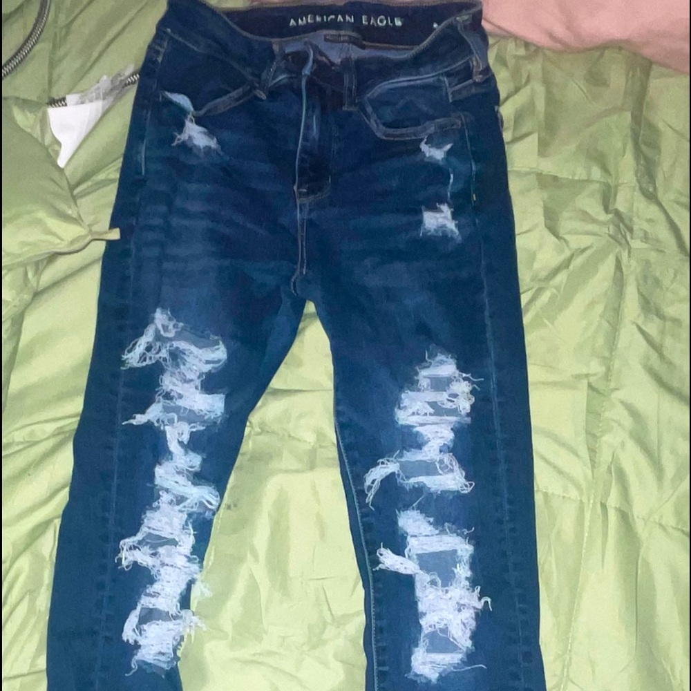 American Eagle hi rise dark wash jegging size 2